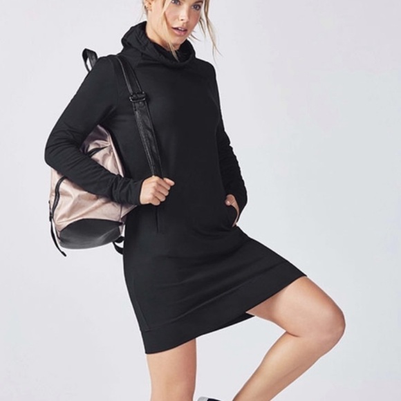 Fabletics Black Long Sleeve Sweatshirt Liora Dress Womans Small - Picture 11 of 11
